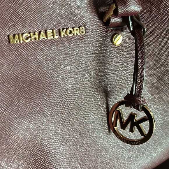 EUC Michael Kors Plum-Brown Leather Satchel - Picture 2 of 3